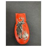 Large vintage kirchoff orange tin Halloween