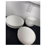 12  Pioneer Women plates and bowls