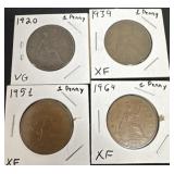 19 20ï¿½19 64 British and Australian pennies