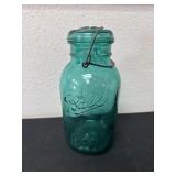 10ï¿½ ball blue vintage glass mason jar with lid