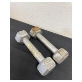 Two 5 pound weights