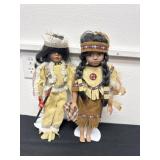 Two 15ï¿½ Native American dolls
