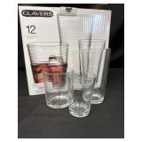 Glavers 12pc drinking glasses 4-17oz