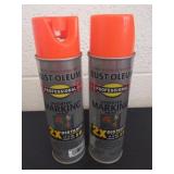Two cans of rustoleum brand professional inverted