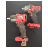 Milwaukee and Bauer impact drivers
