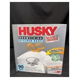 New Husky drawstring, kitchen bag, 90 bags of 13