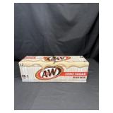 A&W zero sugar root beer case