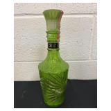 12ï¿½ vintage green glass decanter