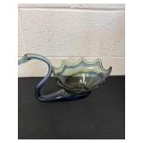 12ï¿½ vintage mid-century hand-blown art glass swan