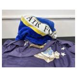 Air Force flag with throw blanket