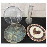 Group of plates and vase