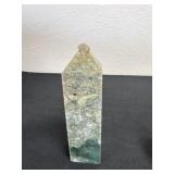 5.5ï¿½polished green crystal tower or obelisk