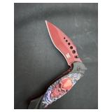 3ï¿½ red skull knife