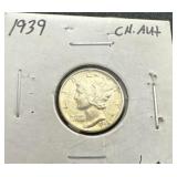 1939 ï¿½ P mercury dime