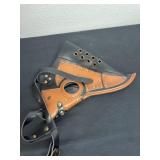 Halloween bird mask vinyl and leather
