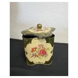 5ï¿½ vintage floral tin