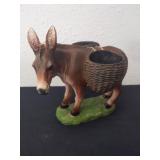 Resin/plastic rustic donkey or mule figure with