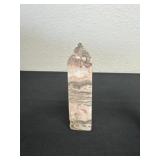 5.5ï¿½polished crystal tower featuring soft pink,