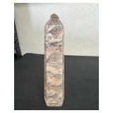 7ï¿½polished pink zebra jasper crystal tower