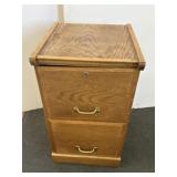 2 Drawer Wooden Filing Cabinet 28X 16 X 16