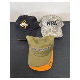 NRA, Cynergy and Quail Unlimited hats