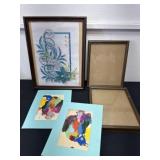 Picture frame with artwork