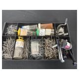 Hardware trays with hardware