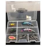 Fishing lures and weights with box