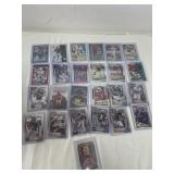 Group of sleeved NFL card see pics