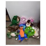 Large group of stuffed plushies Barbie and more