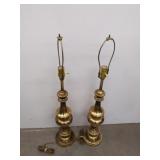 Brass table lamps 30in