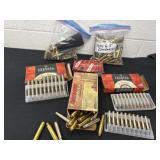 Group of brass casings  with 243 14 shots