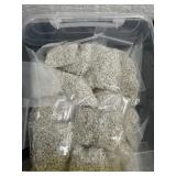 38 bags, silver colored pieces of chain