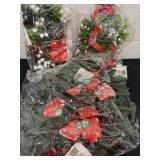 3 new Bags of poinsettia stems and pine with