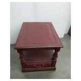 21x 27x 21 wooden side table with drawer