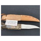 One of a kind hand, fitting deer, antler handle,