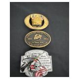 3 belt buckles