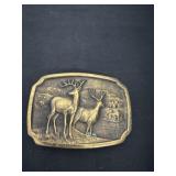 vintage solid brass belt buckle
