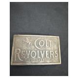 vintage Colt Revolvers Brass Belt Buckle