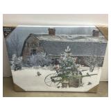 New light up Christmas canvas decor 20x16 takes