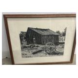 Vintage 1955 Ray Eyerly lithograph 21x17