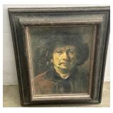 Vintage or Antique Self Portrait 17x13