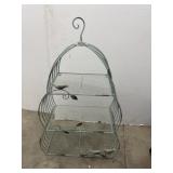 Three tier wire decorative shelf 24x15