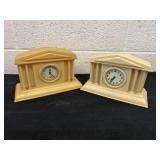 Two 7ï¿½ vintage Lux Clock Co Celluloid Mantel Clock