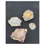 4 gemstone slabs