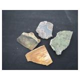 4 gemstone slabs