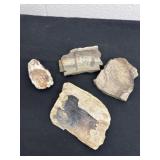 4 rock pieces