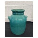 10ï¿½ teal ceramic jar