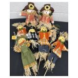 Group of new scarecrows