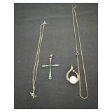 Sterling necklace with pendants